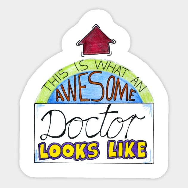 This Is An Awesome Doctor Sticker by BalumbaArt